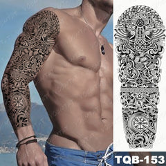 Large Arm Sleeve Lion Tattoo