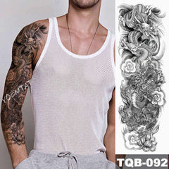 Large Arm Sleeve Lion Tattoo