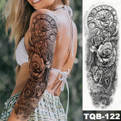 Large Arm Sleeve Lion Tattoo