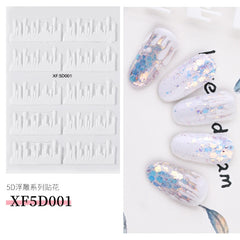 1 Box 3D Dried Flower Nail Decoration