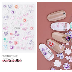 1 Box 3D Dried Flower Nail Decoration