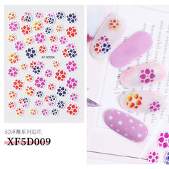 1 Box 3D Dried Flower Nail Decoration