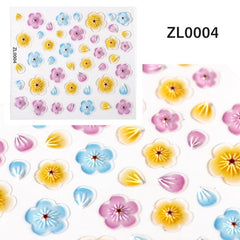 1 Box 3D Dried Flower Nail Decoration