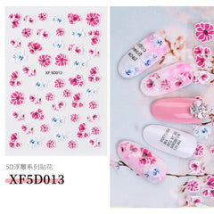 1 Box 3D Dried Flower Nail Decoration