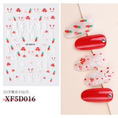 1 Box 3D Dried Flower Nail Decoration