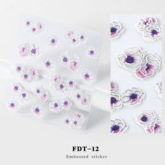 1 Box 3D Dried Flower Nail Decoration