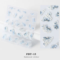 1 Box 3D Dried Flower Nail Decoration