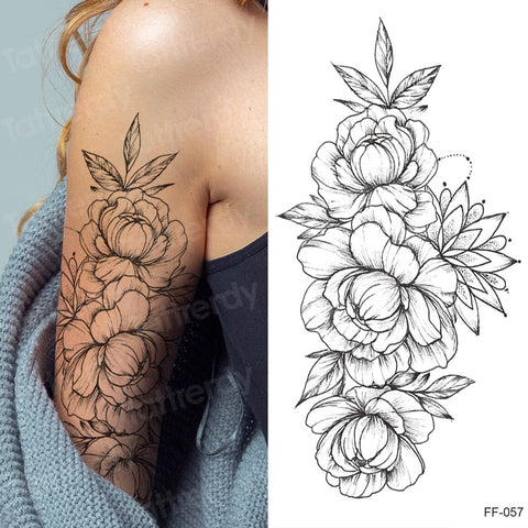 Tattoo Sticker Women Flower