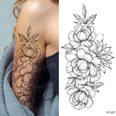 Tattoo Sticker Women Flower