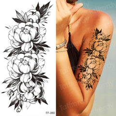 Tattoo Sticker Women Flower