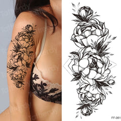 Tattoo Sticker Women Flower