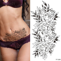 Tattoo Sticker Women Flower