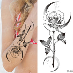 Tattoo Sticker Women Flower