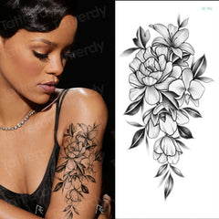 Tattoo Sticker Women Flower