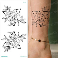 Tattoo Sticker Women Flower