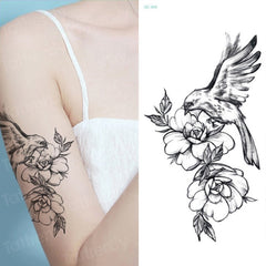 Tattoo Sticker Women Flower