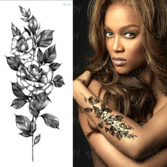 Tattoo Sticker Women Flower