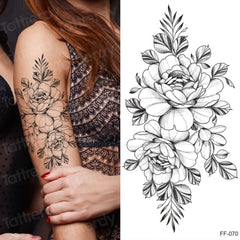 Tattoo Sticker Women Flower