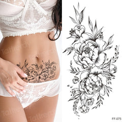 Tattoo Sticker Women Flower