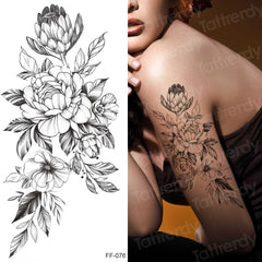 Tattoo Sticker Women Flower