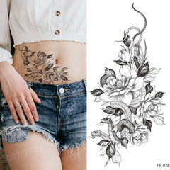 Tattoo Sticker Women Flower