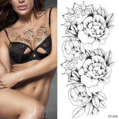 Tattoo Sticker Women Flower