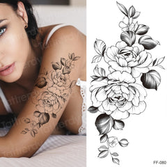 Tattoo Sticker Women Flower