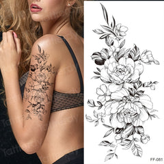 Tattoo Sticker Women Flower