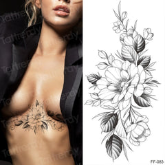 Tattoo Sticker Women Flower