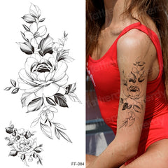 Tattoo Sticker Women Flower