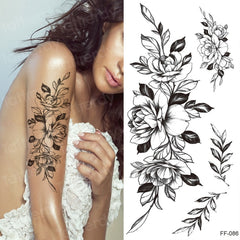 Tattoo Sticker Women Flower