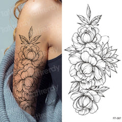 Tattoo Sticker Women Flower