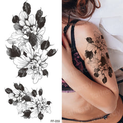 Tattoo Sticker Women Flower