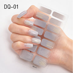 14pcs/sheet Glitter Gradient Color Nail Stickers