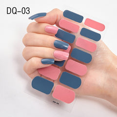 14pcs/sheet Glitter Gradient Color Nail Stickers