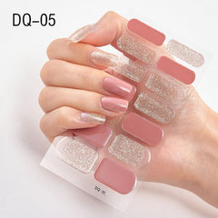 14pcs/sheet Glitter Gradient Color Nail Stickers