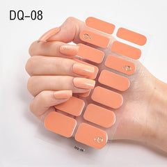 14pcs/sheet Glitter Gradient Color Nail Stickers