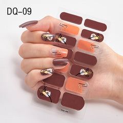 14pcs/sheet Glitter Gradient Color Nail Stickers