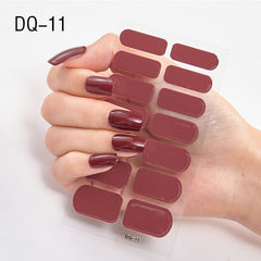 14pcs/sheet Glitter Gradient Color Nail Stickers