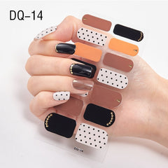 14pcs/sheet Glitter Gradient Color Nail Stickers