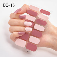 14pcs/sheet Glitter Gradient Color Nail Stickers