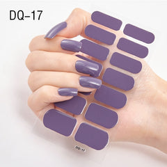 14pcs/sheet Glitter Gradient Color Nail Stickers