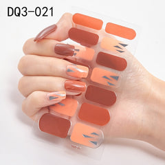 14pcs/sheet Glitter Gradient Color Nail Stickers