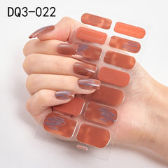 14pcs/sheet Glitter Gradient Color Nail Stickers