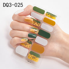 14pcs/sheet Glitter Gradient Color Nail Stickers