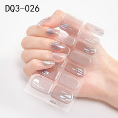 14pcs/sheet Glitter Gradient Color Nail Stickers