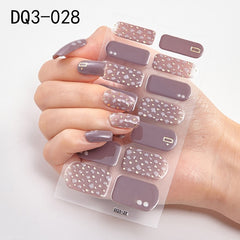 14pcs/sheet Glitter Gradient Color Nail Stickers