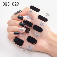 14pcs/sheet Glitter Gradient Color Nail Stickers