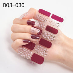 14pcs/sheet Glitter Gradient Color Nail Stickers