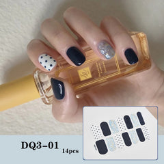 14pcs/sheet Glitter Gradient Color Nail Stickers